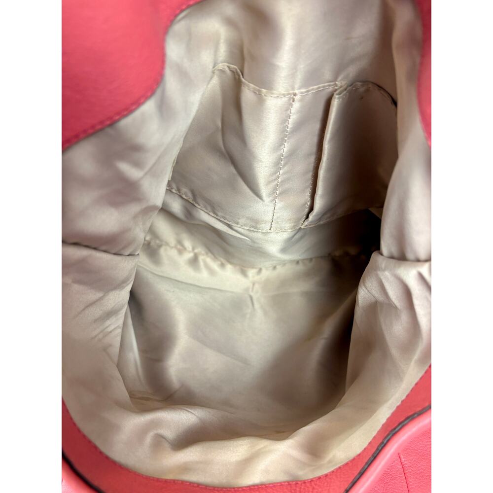 Coach Madison Phoebe Shoulder Bag in Pink/Dahlia Pebble Leather with Scarf - Picture 13 of 16